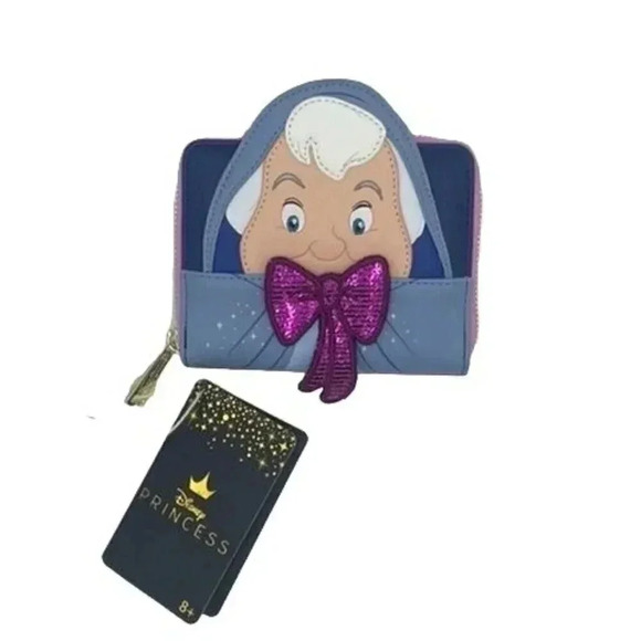 Loungefly Disney Princess Line Fairy Godmother Wallet Blue NWT - Picture 1 of 4